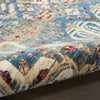 Nourison Karisma KAR02 Blue Ivory Area Rug Corner Image