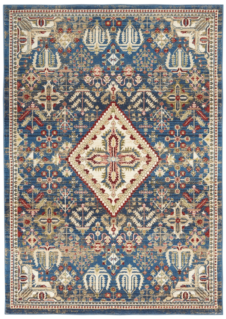 Nourison Karisma KAR02 Blue Ivory Area Rug main image
