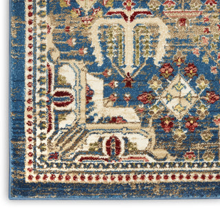 Nourison Karisma KAR02 Blue Ivory Area Rug Texture Image