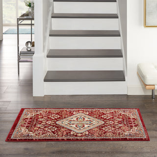 Nourison Karisma KAR02 Brick Ivory Area Rug Corner Image