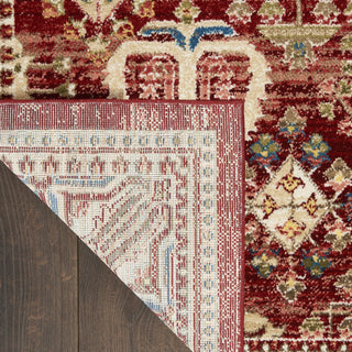 Nourison Karisma KAR02 Brick Ivory Area Rug Corner Image