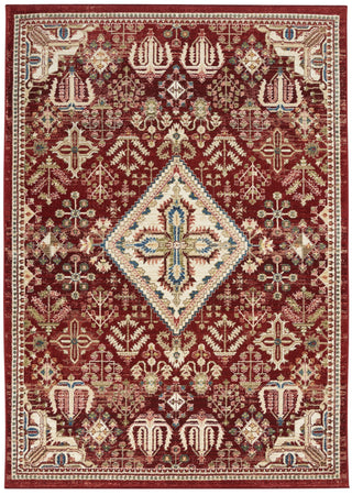 Nourison Karisma KAR02 Brick Ivory Area Rug Main Image