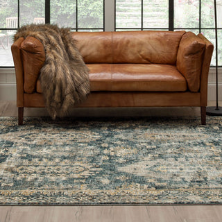 Karastan Marash Karamar Blue Area Rug Lifestyle Image Feature
