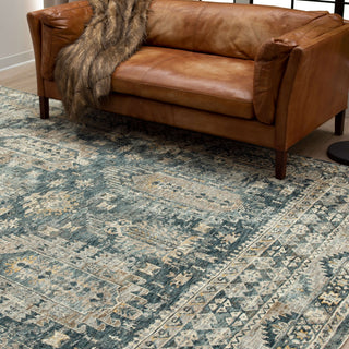 Karastan Marash Karamar Blue Area Rug Lifestyle Image Feature