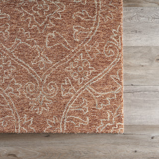LR Home Karma 21042 Rust Area Rug Lifestyle Image Feature