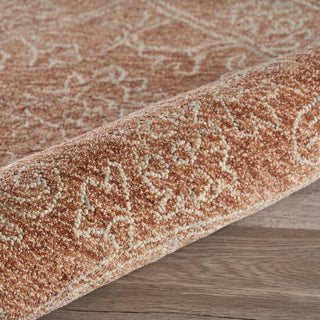 LR Home Karma 21042 Rust Area Rug Lifestyle Image Feature