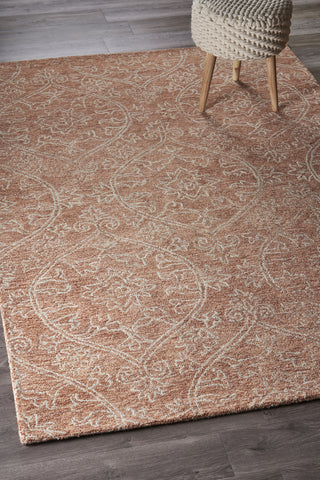 LR Home Karma 21042 Rust Area Rug Lifestyle Image Feature