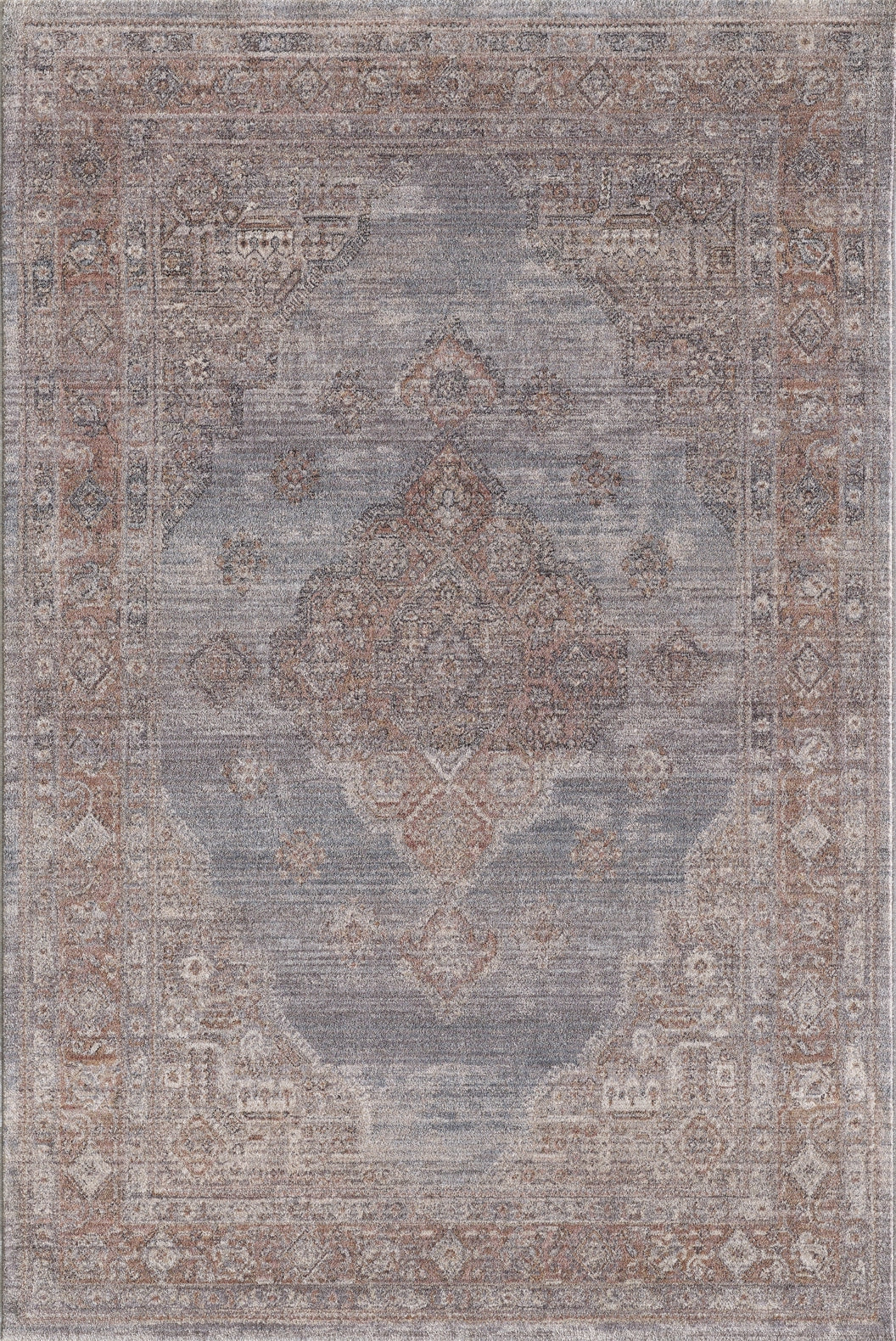 KAS Adele 8807 Grey Blush Medallion Area Rug main image