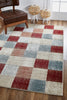 KAS Avalon 5616 Brown Checkered Area Rug Round Image