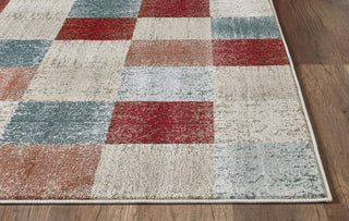 KAS Avalon 5616 Brown Checkered Area Rug Runner Image