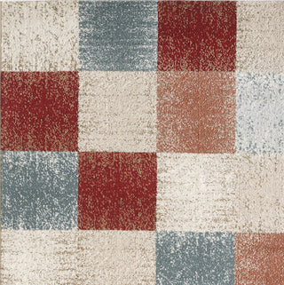 KAS Avalon 5616 Brown Checkered Area Rug Lifestyle Image Feature