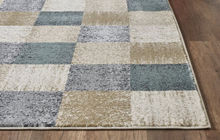 KAS Avalon 5617 Ivory Checkered Area Rug Runner Image