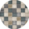 KAS Avalon 5617 Ivory Checkered Area Rug Lifestyle Image Feature