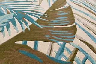 KAS Cove 3002 Ivory/Teal Palms Area Rug Main Image