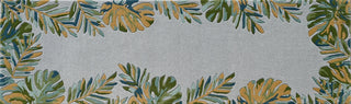 KAS Cove 3003 Grey/Green Tropics Area Rug Lifestyle Image Feature