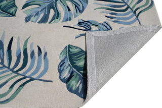 KAS Cove 3005 Ivory/Blue Leaves Area Rug