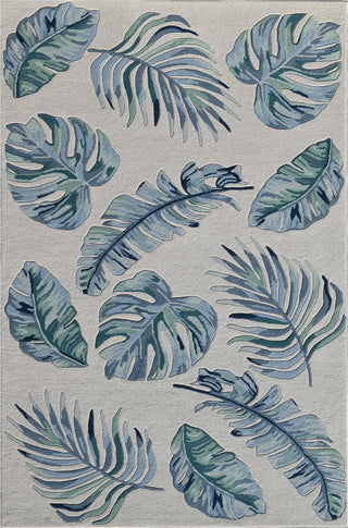 KAS Cove 3005 Ivory/Blue Leaves Area Rug