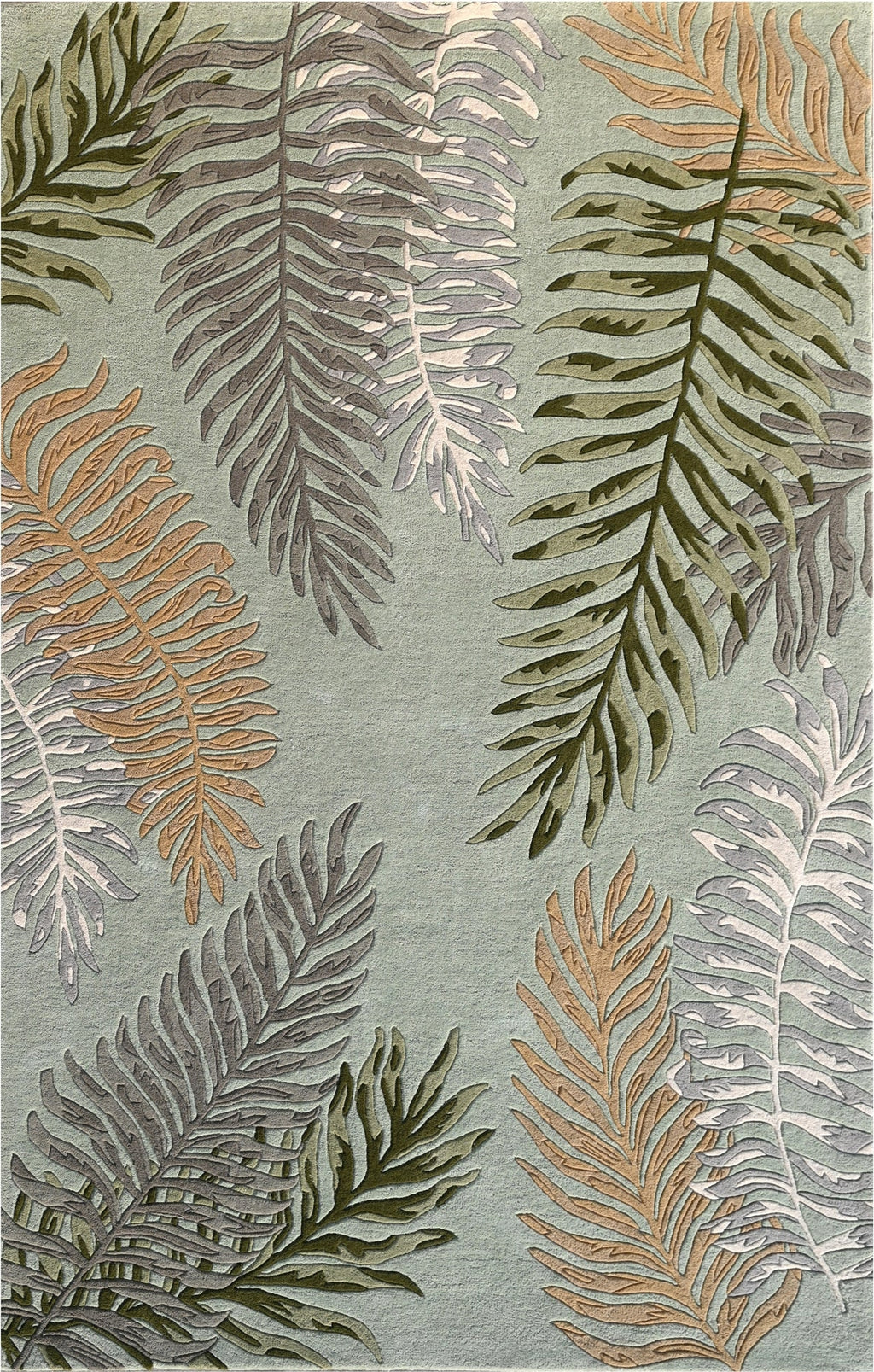 Fern Rug KAS Cove 3007 Seafoam Ferns Area Rug – Incredible Rugs and Decor