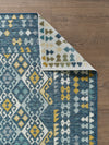 KAS Dahlia 1402 Blue Mosaic Area Rug Lifestyle Image Feature