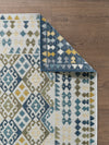 KAS Dahlia 1402 Blue Mosaic Area Rug Lifestyle Image Feature