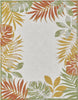 KAS Dahlia 1403 Ivory/Rust Tropical Border Area Rug Round Image