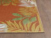 KAS Dahlia 1403 Ivory/Rust Tropical Border Area Rug Runner Image