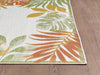 KAS Dahlia 1403 Ivory/Rust Tropical Border Area Rug Corner Image