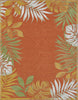 KAS Dahlia 1403 Ivory/Rust Tropical Border Area Rug Main Image