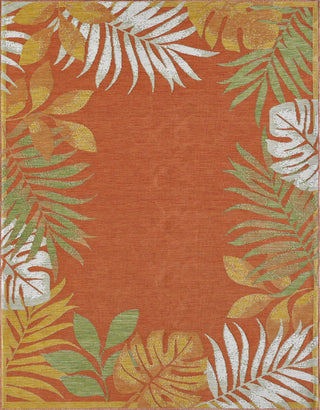 KAS Dahlia 1403 Ivory/Rust Tropical Border Area Rug Main Image