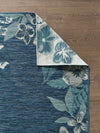 KAS Dahlia 1404 Ivory/Blue Garden Border Area Rug Lifestyle Image Feature