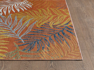 KAS Dahlia 1405 Blue/Rust Palms Area Rug Runner Image