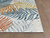 KAS Dahlia 1405 Blue/Rust Palms Area Rug Corner Image