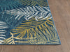 KAS Dahlia 1406 Ivory Blue Palms Area Rug Runner Image