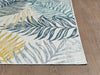 KAS Dahlia 1406 Ivory Blue Palms Area Rug Corner Image