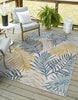 KAS Dahlia 1406 Ivory Blue Palms Area Rug main image