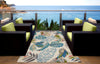 KAS Harbor 4211 Ivory/Teal Palms Area Rug Lifestyle Image Feature