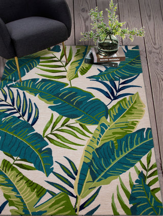 KAS Harbor 4247 Ivory/Blue Island Area Rug Lifestyle Image Feature