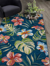 KAS Harbor 4250 Blue Tropical Area Rug Lifestyle Image Feature