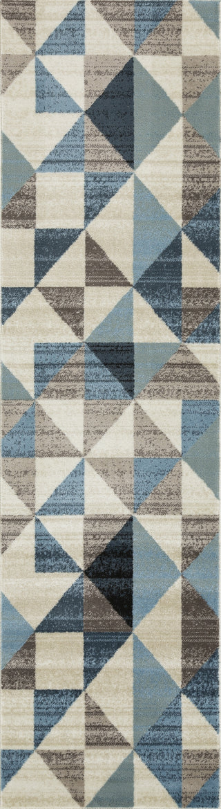 KAS Heritage 9365 Blue/Grey Scope Area Rug Round Image