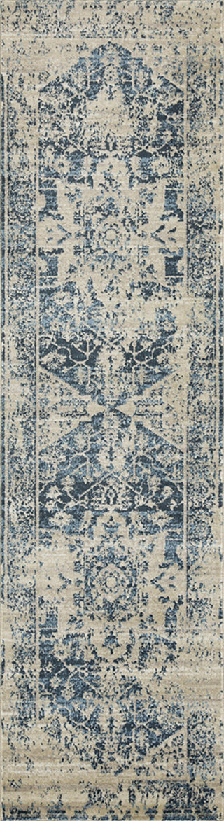 KAS Heritage 9367 Ivory/Blue Elegance Area Rug Round Image