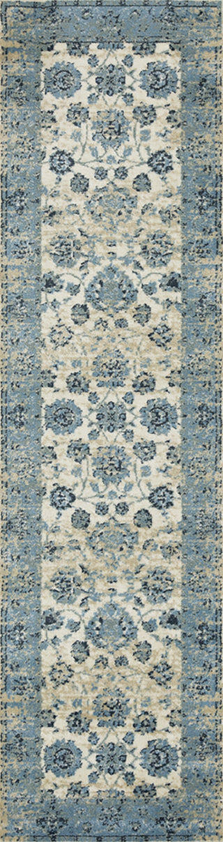 KAS Heritage 9368 Ivory/Blue Traditions Area Rug Round Image