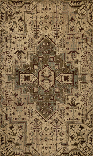 KAS Heritage 9374 Ivory/Blue Medallion Area Rug Main Image