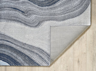 KAS Illusions 6227 Blue/Grey Marble Area Rug Runner Image