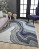 KAS Illusions 6227 Blue/Grey Marble Area Rug Lifestyle Image Feature