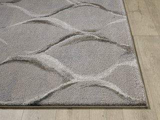 KAS Landscapes 5905 Slate Groove Area Rug Round Image