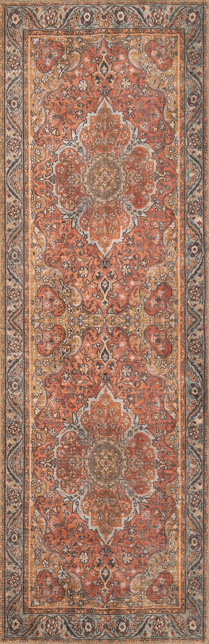 KAS London 4806 Rust Valencia Area Rug Lifestyle Image Feature