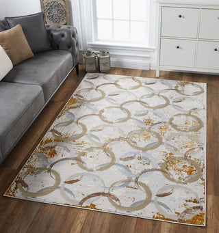 KAS Luna 7137 Birch White Area Rug Lifestyle Image Feature