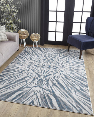 KAS Luna 7144 Gold/Grey Watercolors Area Rug Lifestyle Image Feature