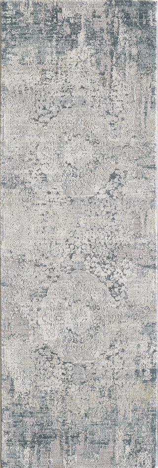 KAS Peyton 4006 Grey Blue Medallion Area Rug Lifestyle Image Feature