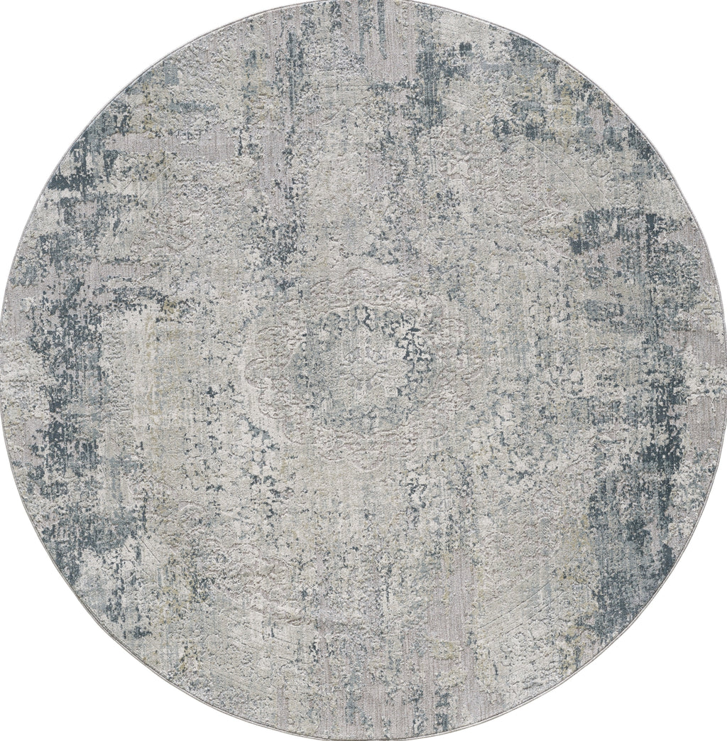 KAS Peyton 4006 Grey Blue Medallion Area Rug Lifestyle Image Feature